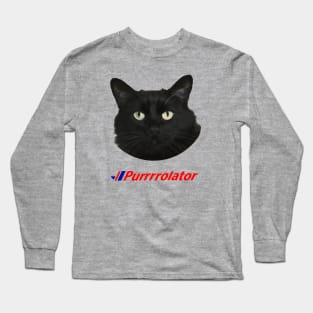 Purrolator Cat Logo Long Sleeve T-Shirt